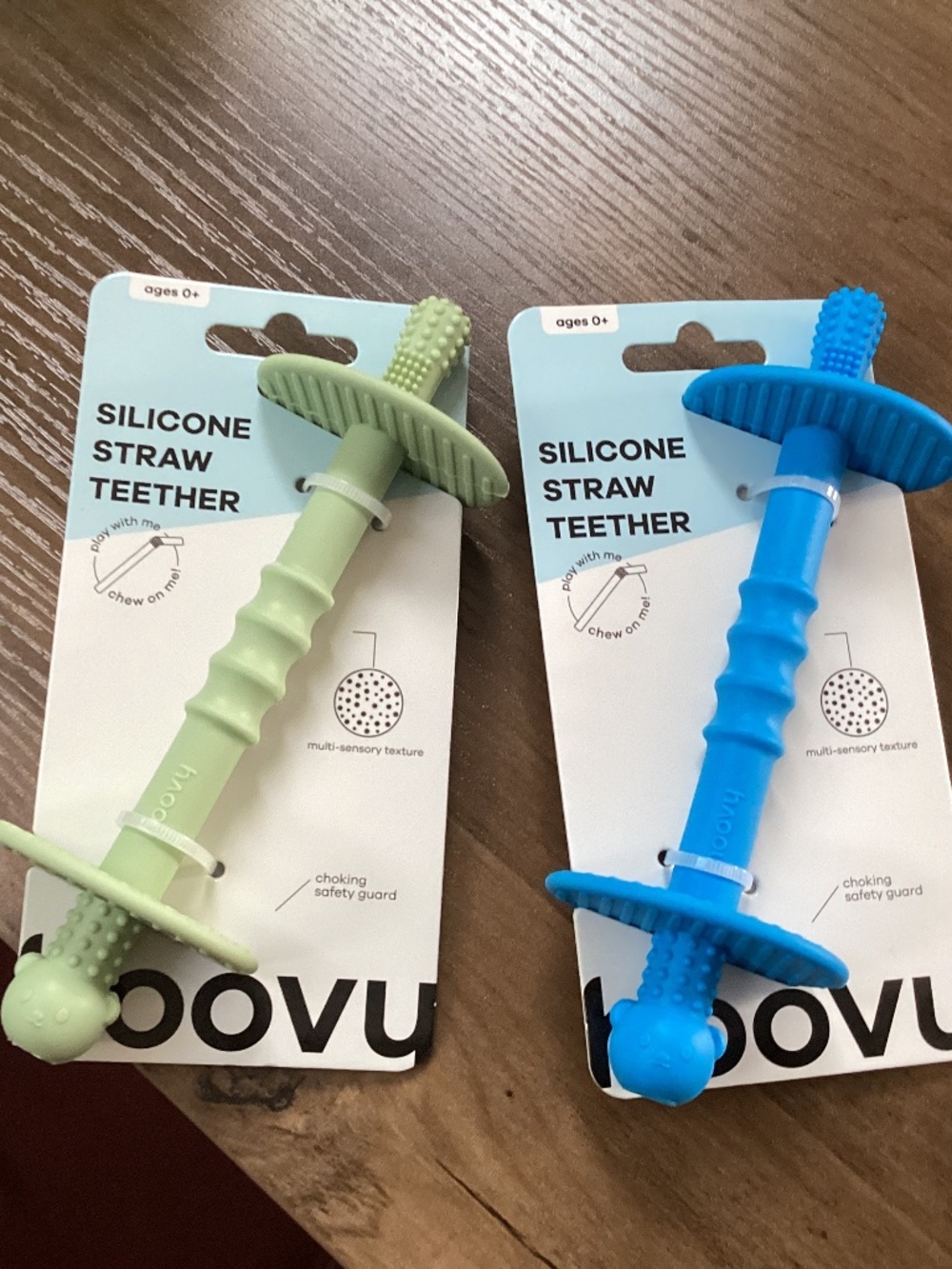 Hoovy Silicone Straw Teether Bundle New